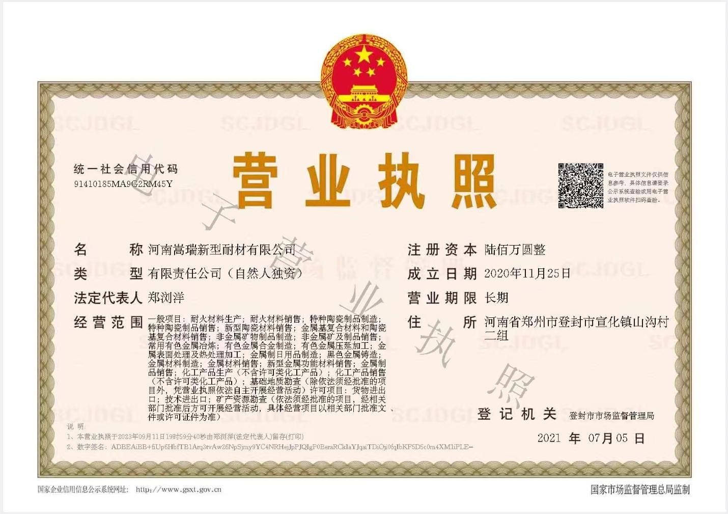 certificate